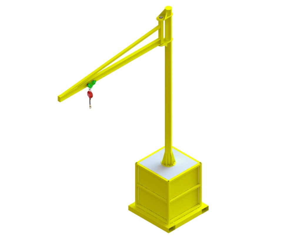 Linha de Vida para Caminhões tipo Pórtico Móvel Contra Peso Base