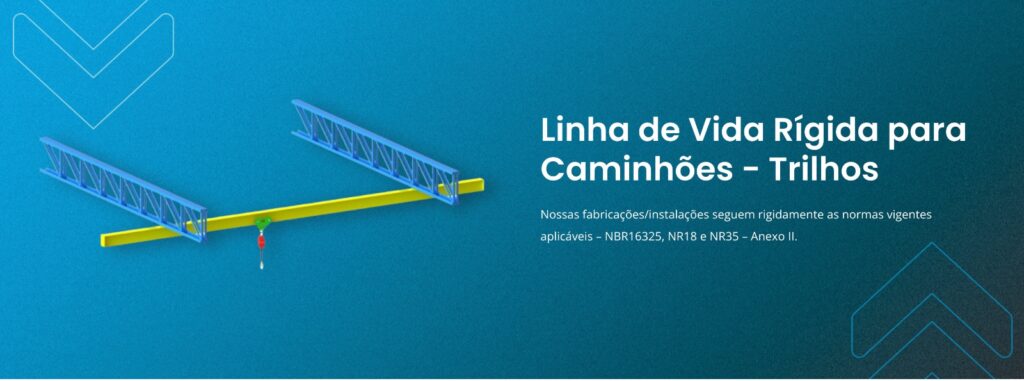 Linha de Vida Rígida para Caminhões - Trilhos