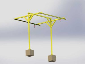 Linha-de-Vida-Rígida-para-Caminhões---Pórtico-Fixo​