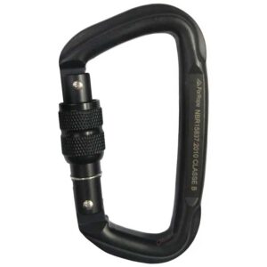 Mosquetão aço D assimétrico large trava rosca 50KN