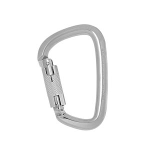 Mosquetão em aço D assimétrico large - dupla trava auto