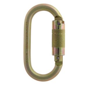 Mosquetão oval aço tripla trava 25KN