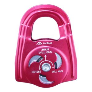 Polia simples alumínio rolamentada com placas oscilantes